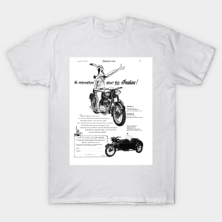 Vintage Indian Motorcycle Advert T-Shirt